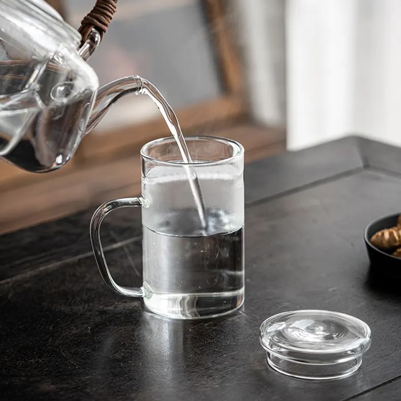 "Crescent" - High-grade Borosilicate Heat-Resistant Glass Tea Mug with Filter-TeaTsy Official Website