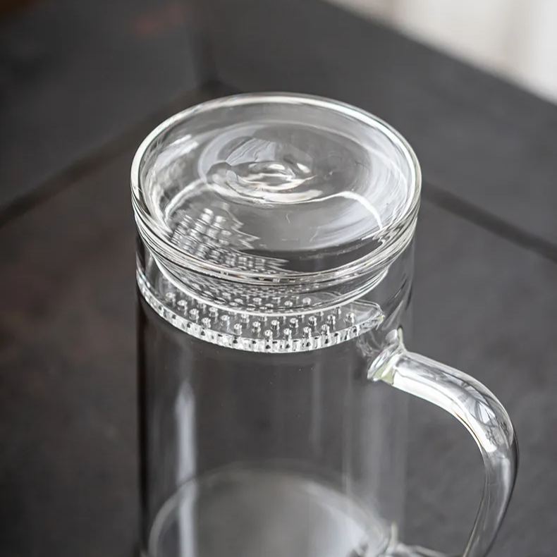 "Crescent" - High-grade Borosilicate Heat-Resistant Glass Tea Mug with Filter-TeaTsy Official Website