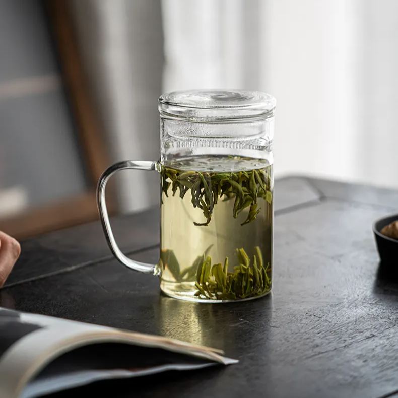 "Crescent" - High-grade Borosilicate Heat-Resistant Glass Tea Mug with Filter-TeaTsy Official Website