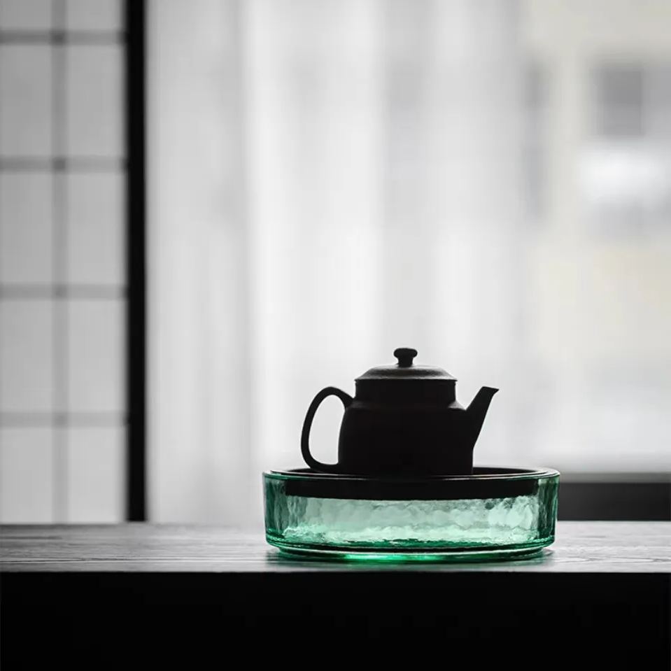 [Winter SALE]“Green Ocean” Pot Holder/Tea Tray with Tin Cover-TeaTsy Official Website