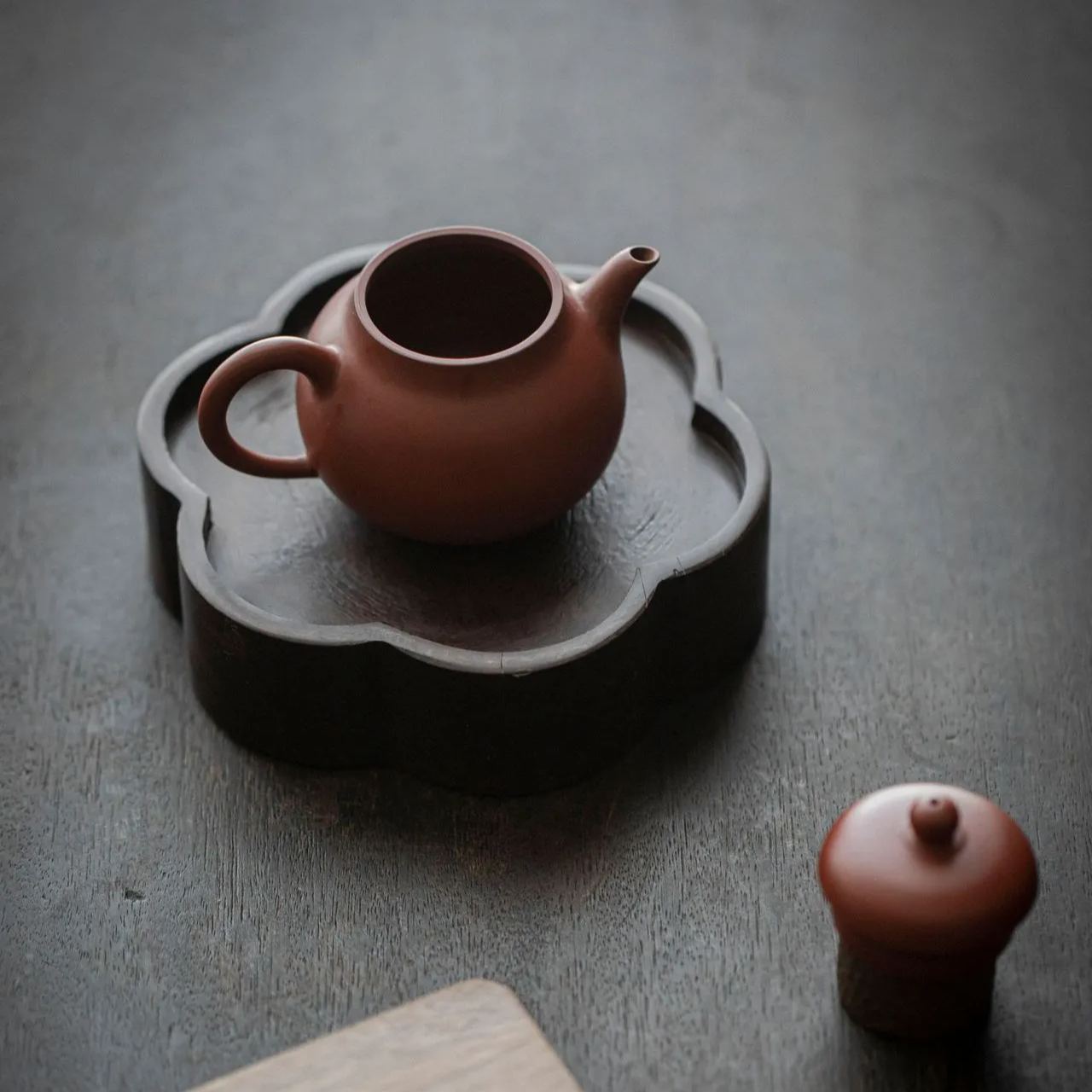 "Wood Talk" - Handmade Solid Ebonized Wood Tea Tray-TeaTsy Official Website