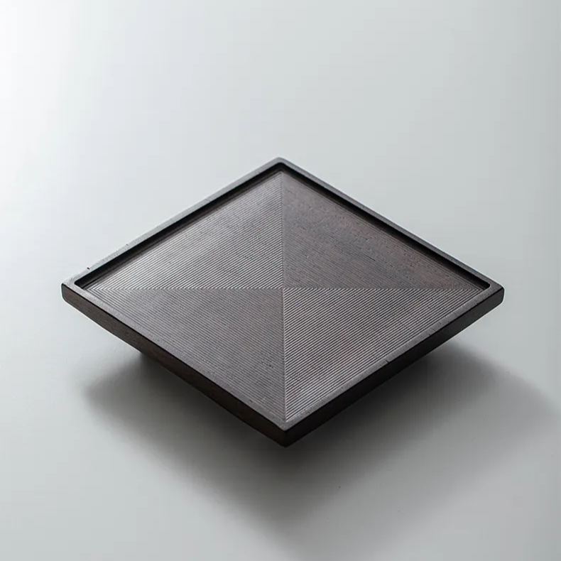 [Winter SALE]"Growth Ring" - Handmade Solid Ebonized Wood Tea Tray-TeaTsy Official Website