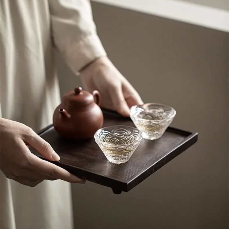 "Growth Ring" - Handmade Walnut Wood Tea Tray-TeaTsy Official Website