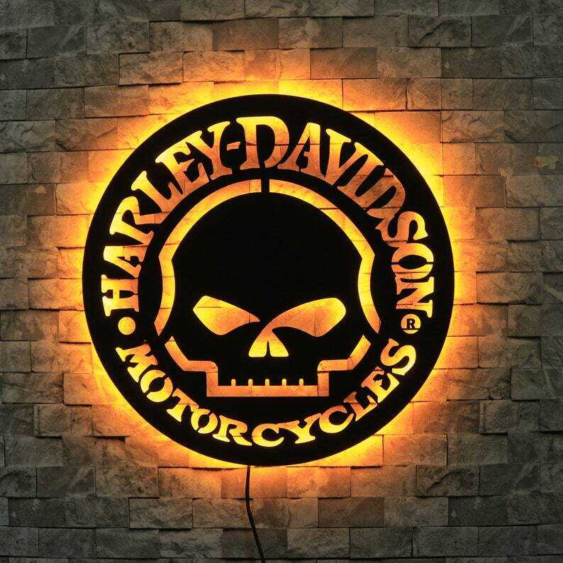 🔥HOT SALE - 49% OFF🔥Personalized Motorcycle Skull Neon LED Wall