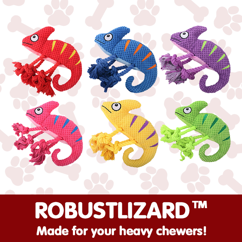 RobustLizard™ - Immortal Squeaker Plush Toy For Aggressive Chewers