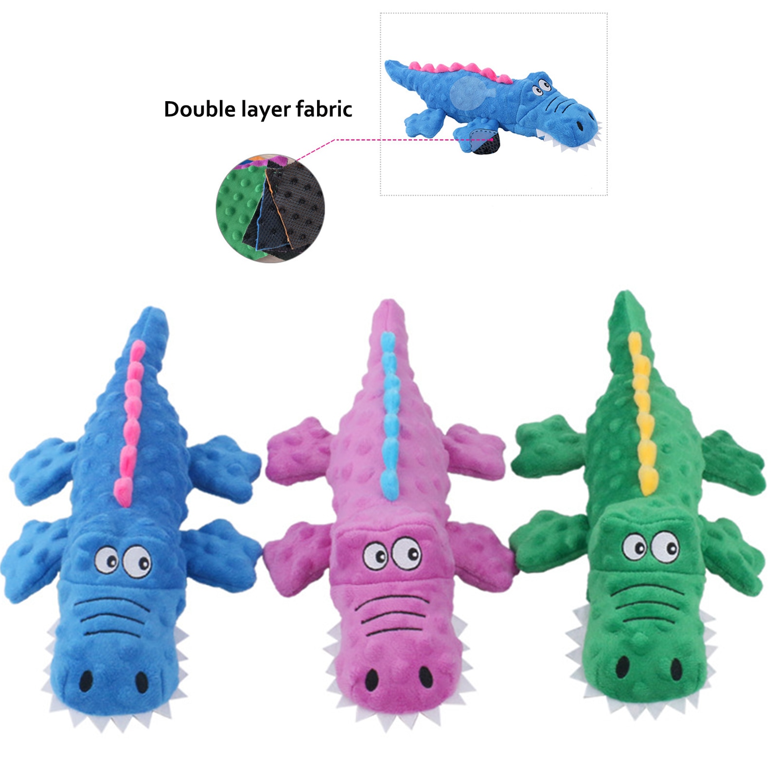 ROBUSTGATOR - INDESTRUCTIBLE SQUEAKY PLUSH TOY FOR AGGRESSIVE CHEWERS