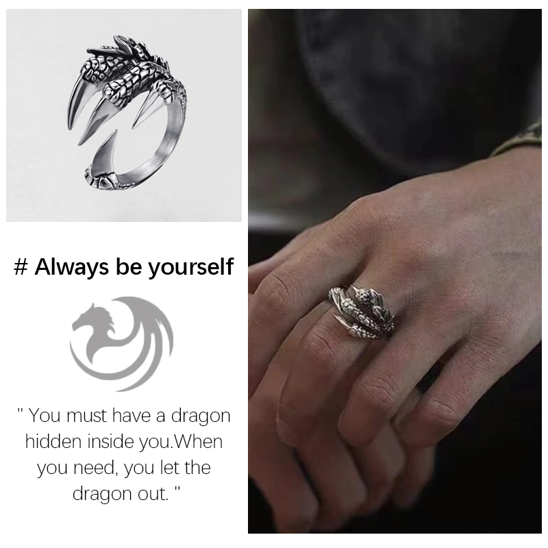 Always be Yourself Dragon Ring