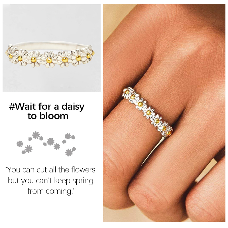 Wait For A Daisy To Bloom Ring