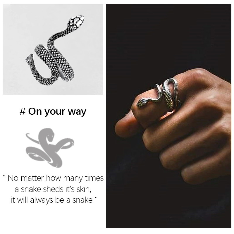 Always be Yourself Snake Ring