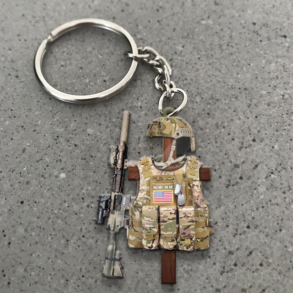 Acrylic Keychain Military