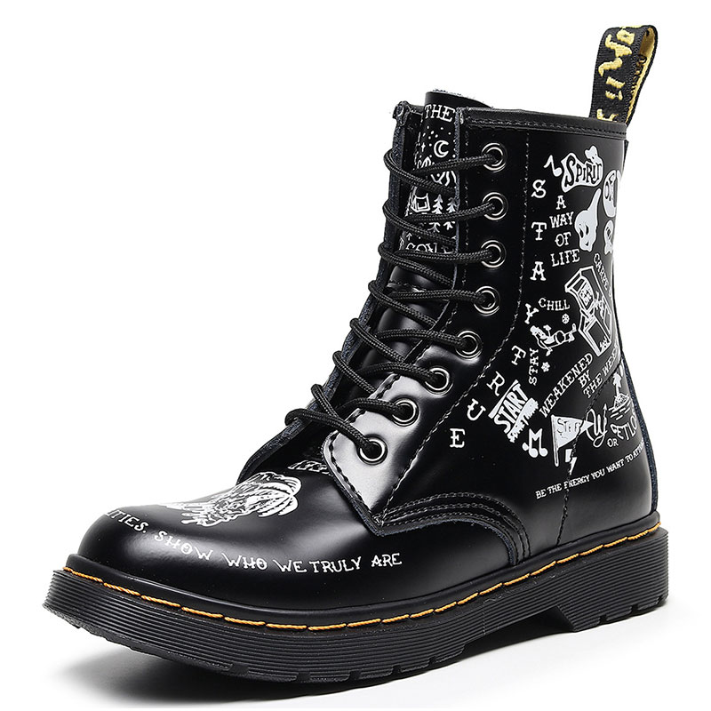 1460 SMOOTH LEATHER LACE UP BOOTS - GRAFFITI COLOR