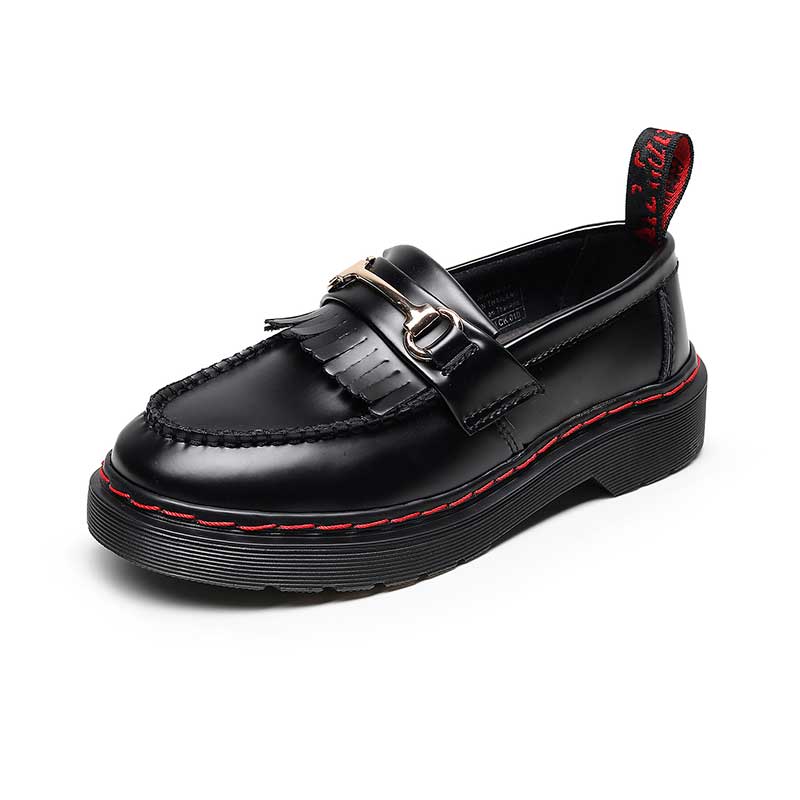 ADRIAN SMOOTH LEATHER HORSESHOE BUCKLE LOAFERS