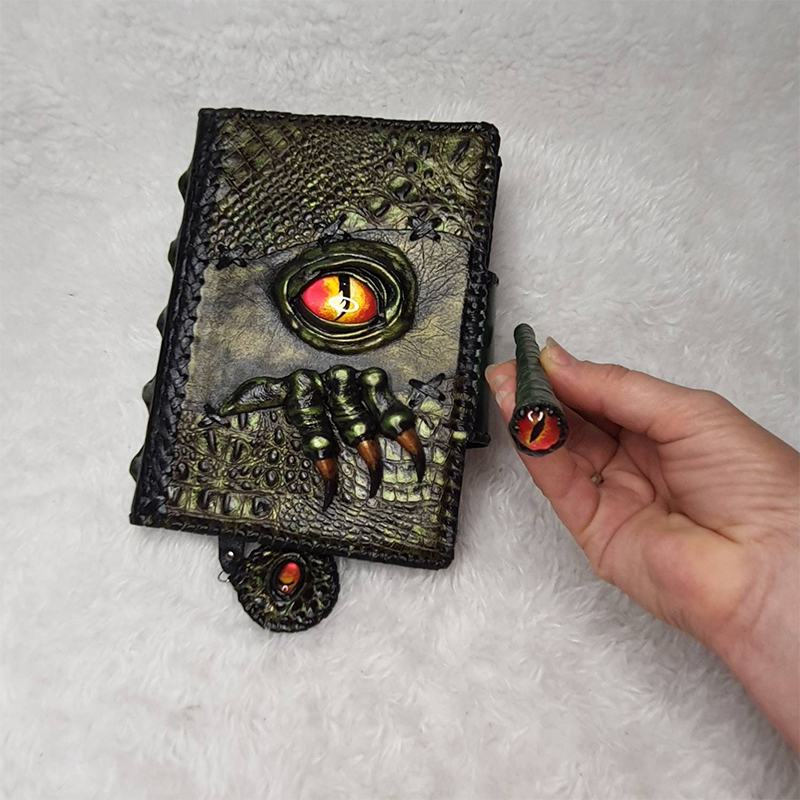 3D dragon leather book,spellbook