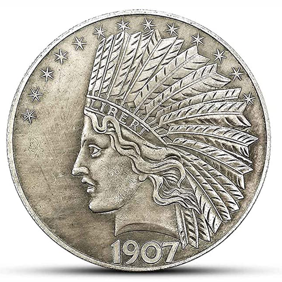 1907 Liberty Indian Head Ten-Dollars