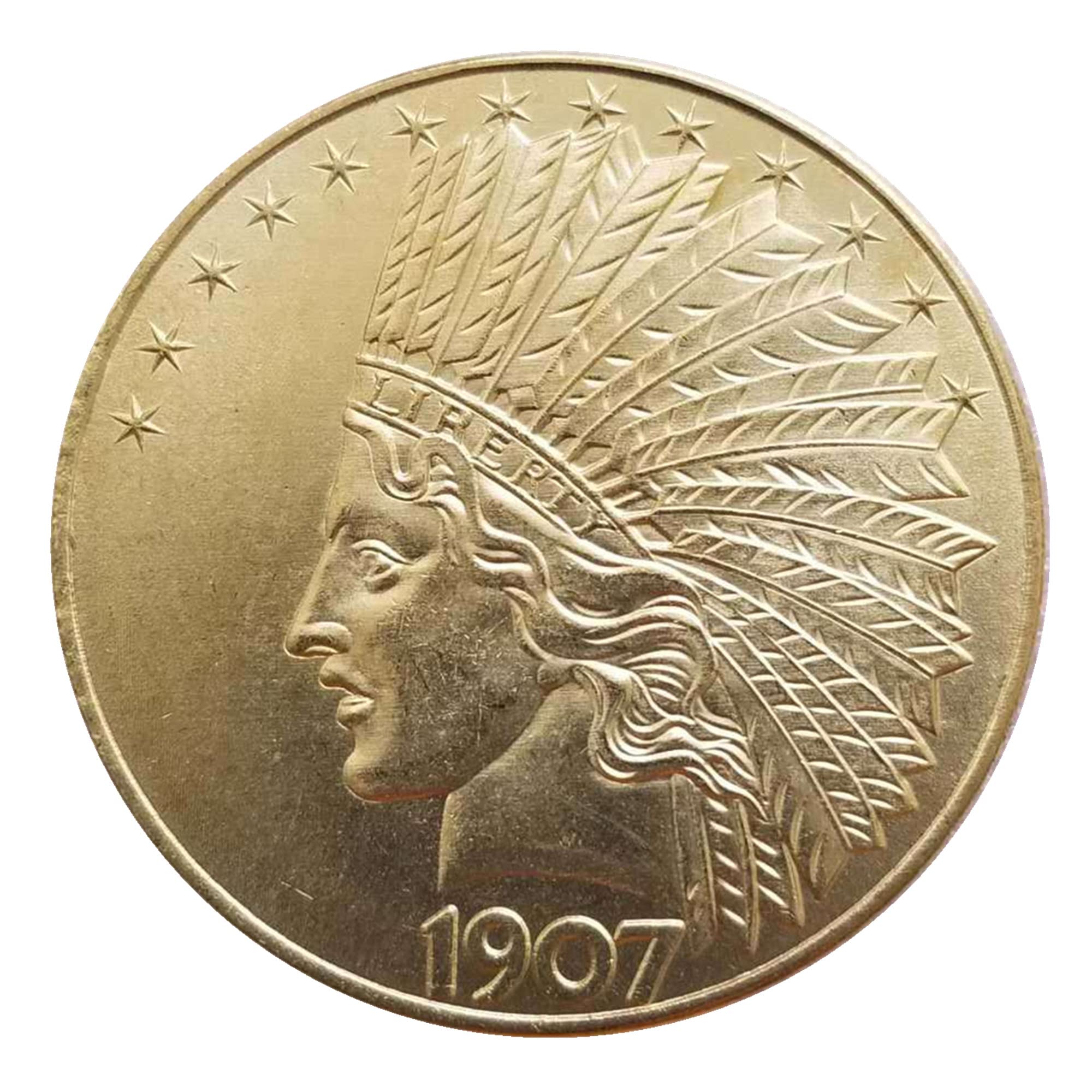 1907 Gold Liberty Indian Head Ten-Dollars