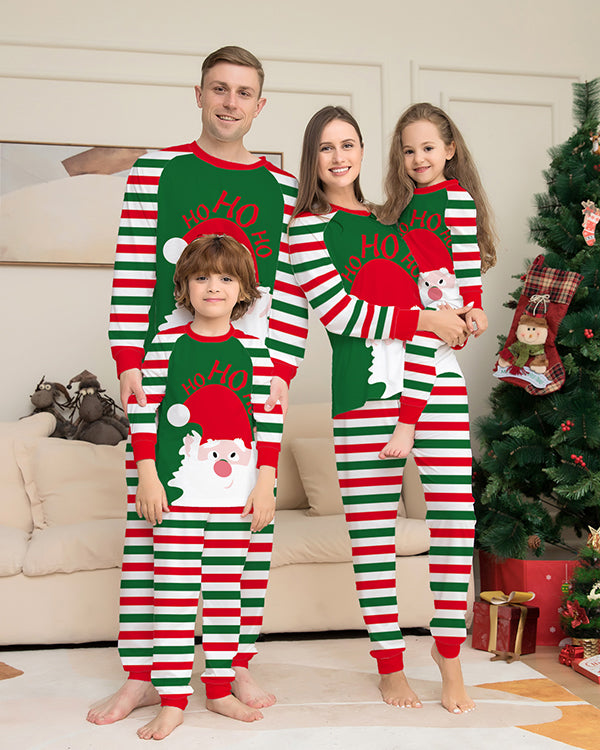 Moveposition™ Alphabet Stripe Christmas Family Pajamas Sets-Move Position