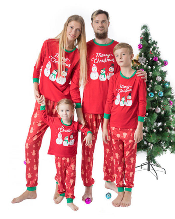 Moveposition™ Christmas Snowman Family Matching Pajamas Sets-Move Position