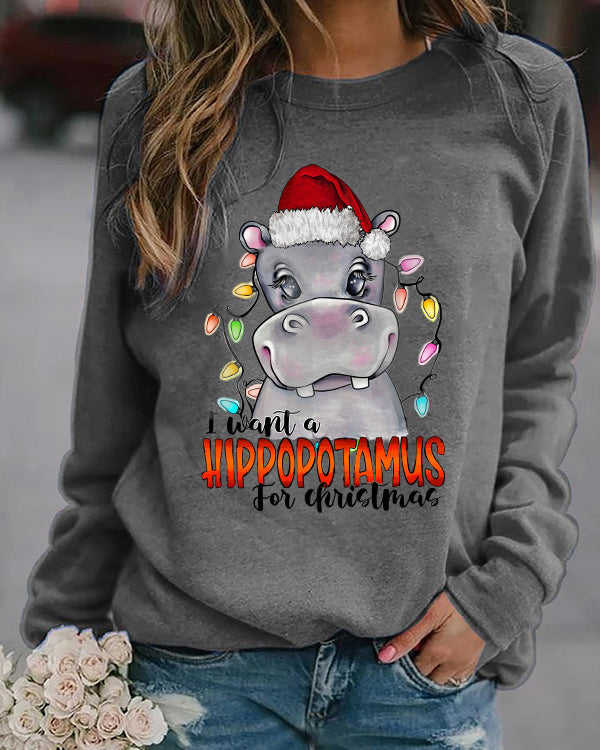 Moveposition™ I want a hippopotamus for Christmas Sweatshirt-Move Position