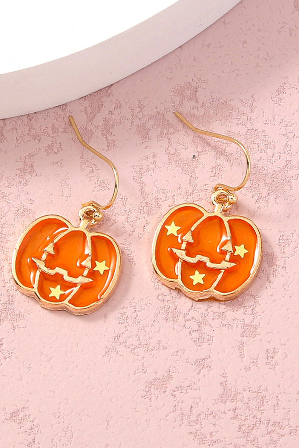 Pumpkin Hook Earrings-Move Position