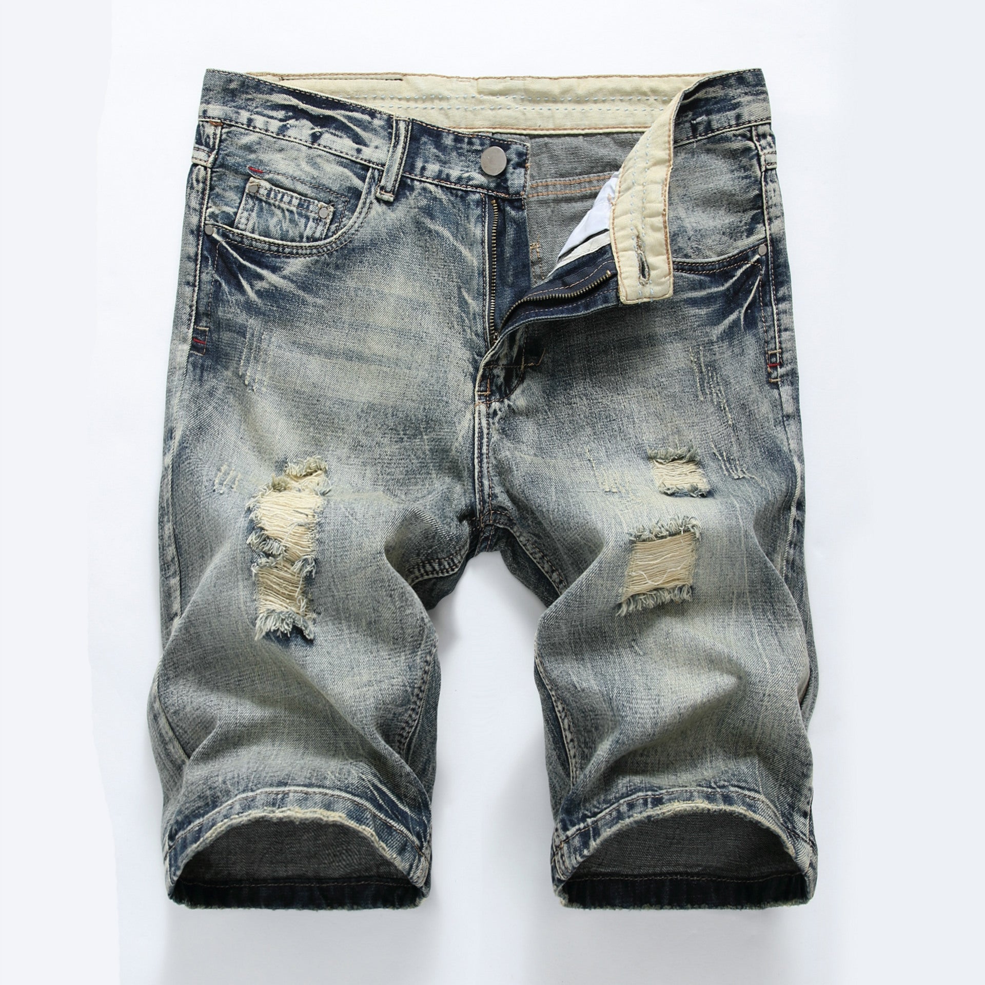 Ripped Denim Shorts and Jeans-Move Position