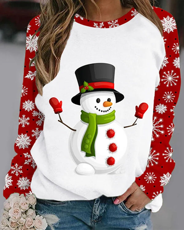 Moveposition™ Christmas Round Neck Long Sleeve Sweatshirt-Move Position