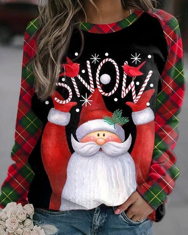 Moveposition™ Christmas Round Neck Long Sleeve Sweatshirt-Move Position