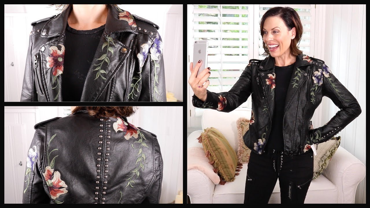 blank nyc leather jacket floral,www.backtonaturelandcare.com