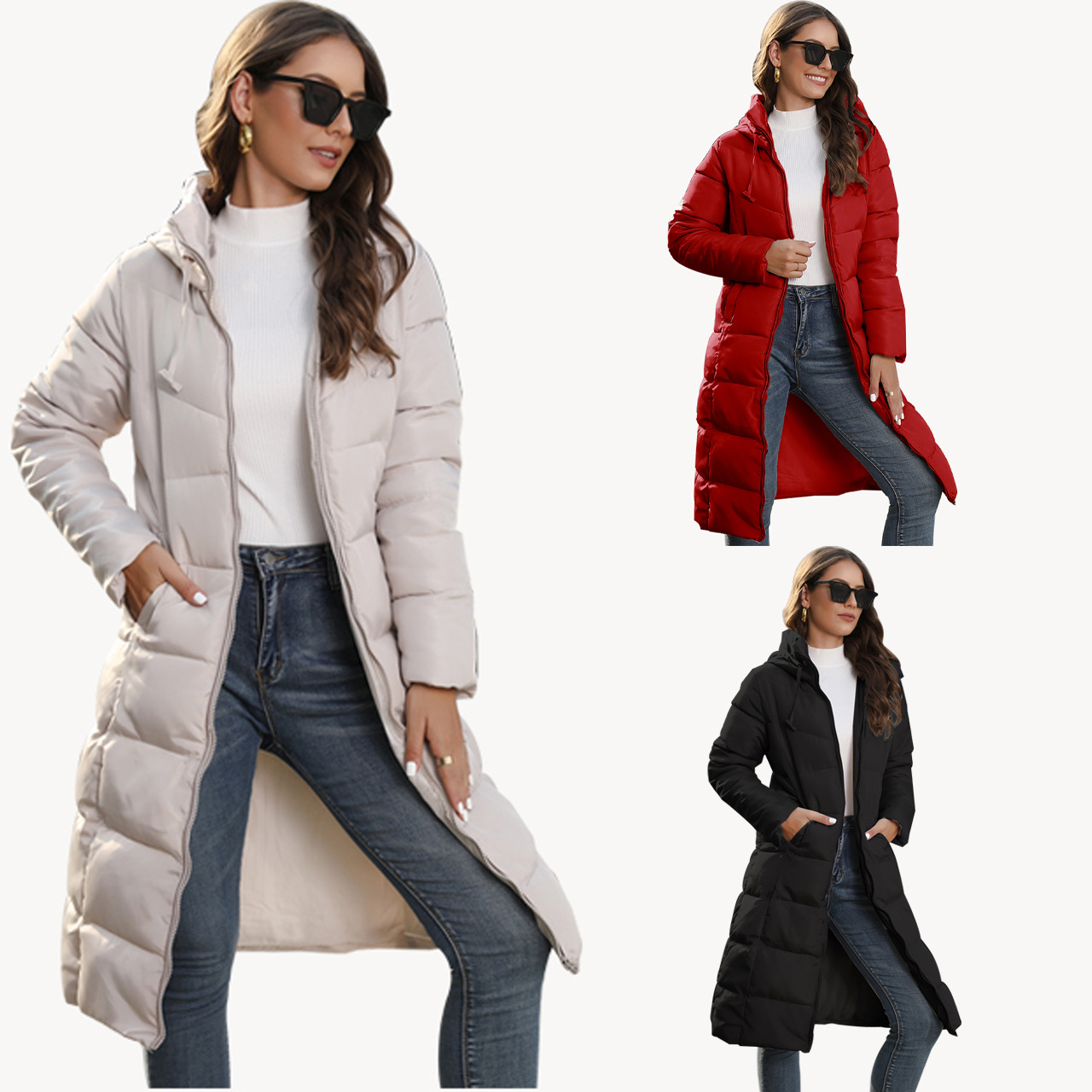 Moveposition™ Women's Zip Hooded Down Coat