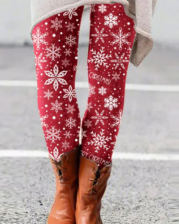 Moveposition™ Christmas Casual Printed Leggings-Move Position