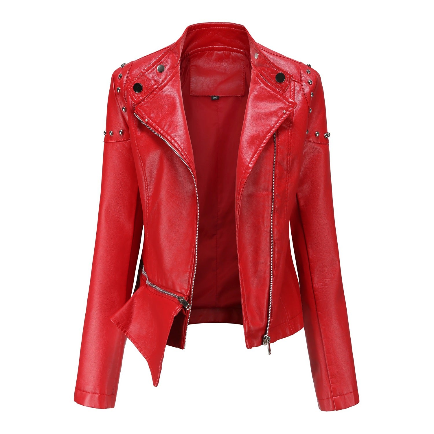 NEW RIVETED WASHED PU LEATHER JACKET-colinskeirs