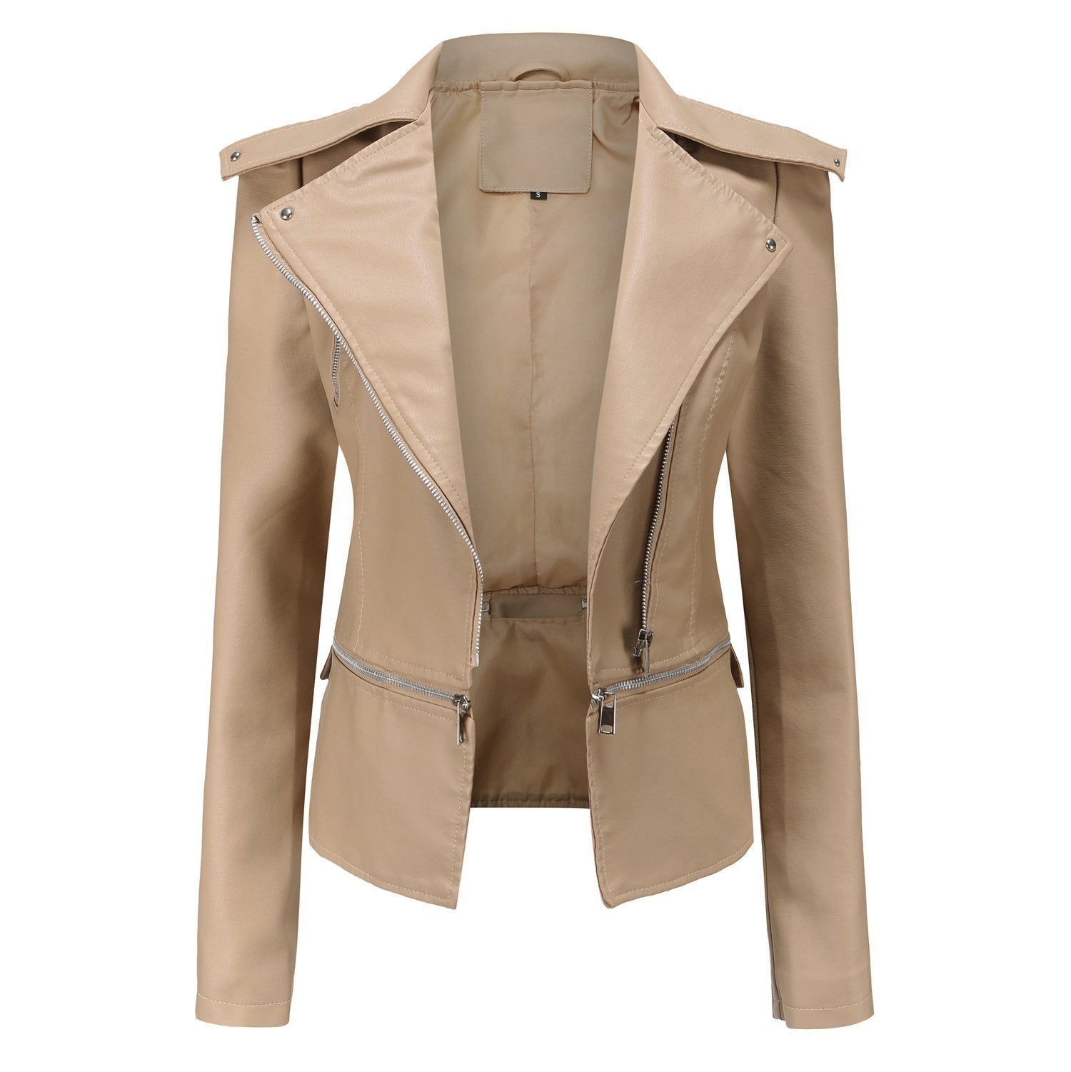 Zipper Soft Leather Jacket-colinskeirs