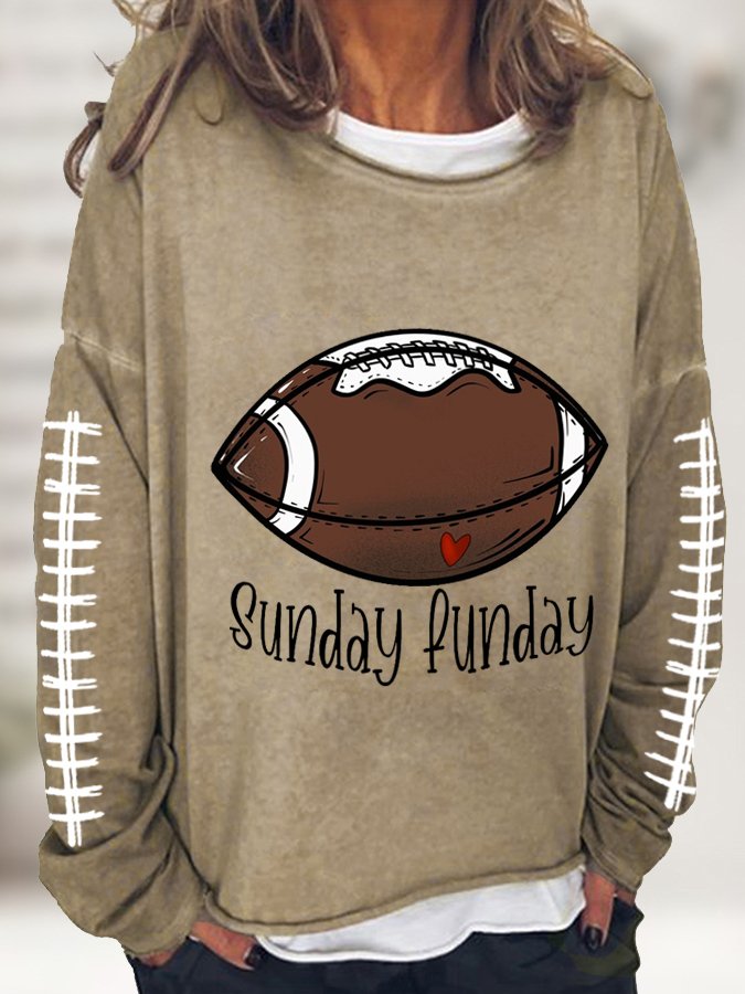 Women&#039;s Gameday Football Lover Casual Long-Sleeve T-Shirt-colinskeirs