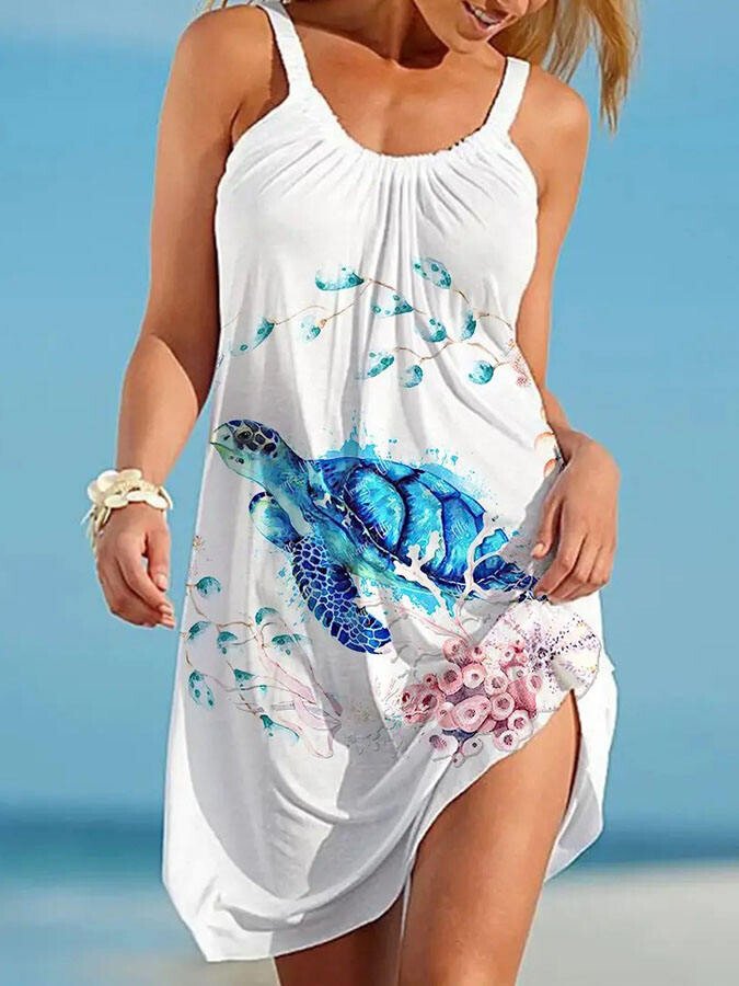 Turtle Print Beach Dress-colinskeirs