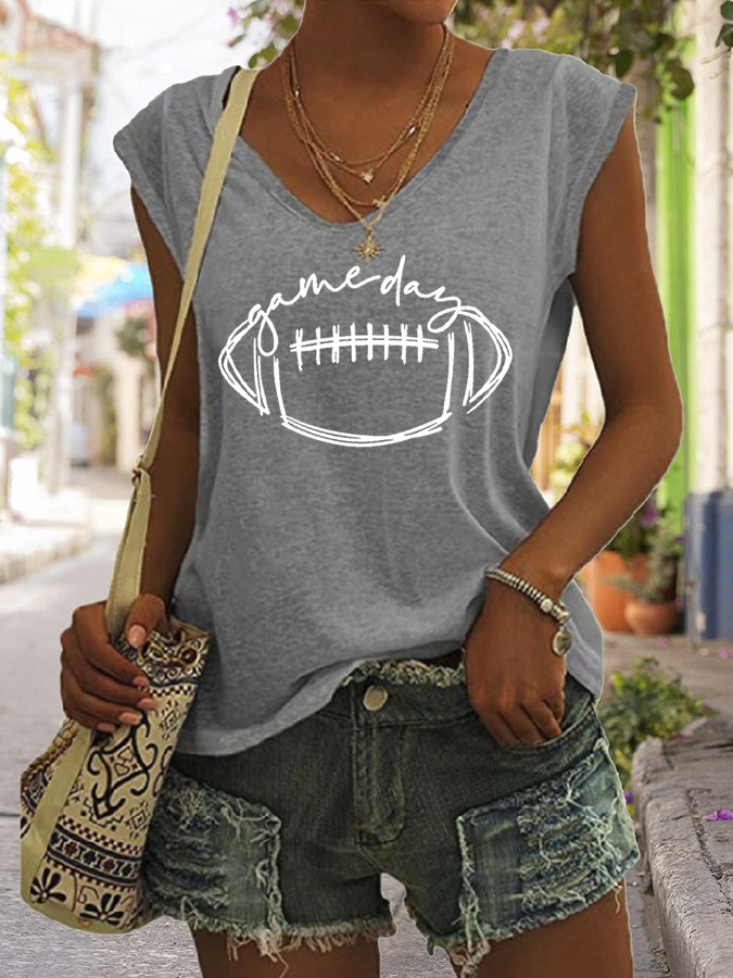 Women&#039;s Gameday Football Lover Casual Sleeveless Tee-colinskeirs