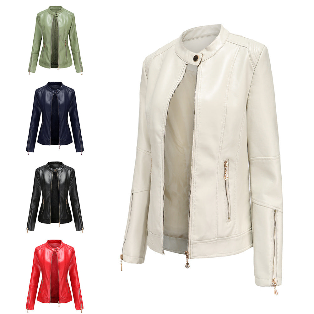 Fashion women's leather PU jacket-colinskeirs