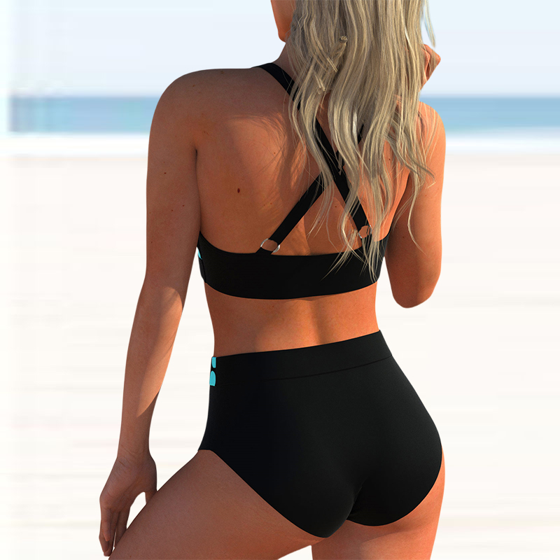 Female Plus Size Print High Waisted Bikini Sets Swimsuit Women Sexy Two Pieces Swimwear 2024 Beach Bathing Suits-colinskeirs
