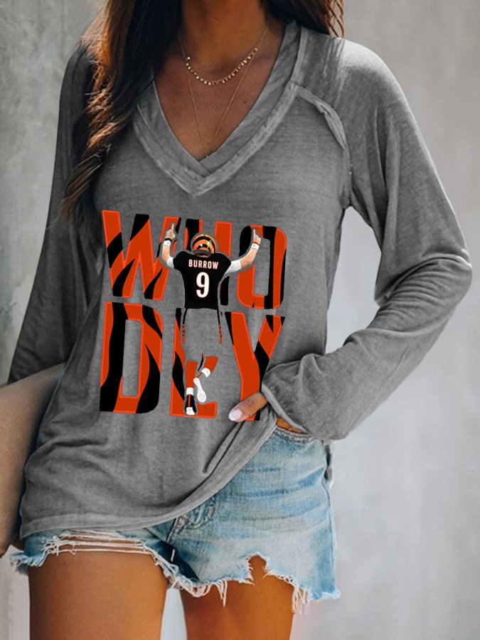 Football Print Long Sleeve Casual T-Shirt-colinskeirs