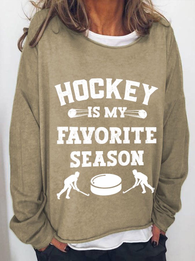 Women&#039;s Hockey is My Favorite Season Sweatshirt-colinskeirs