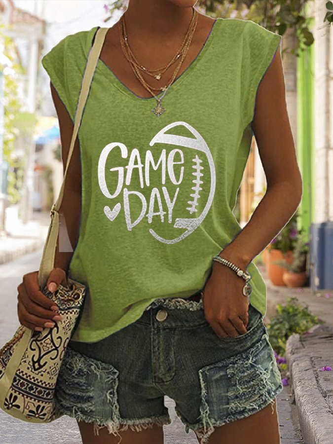 Women&#039;s GAME DAY Printed Sleeveless Tee-colinskeirs