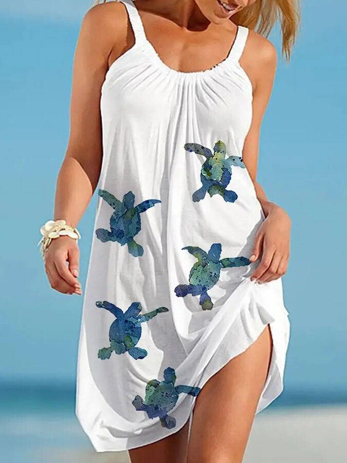 Turtle Print Beach Dress-colinskeirs