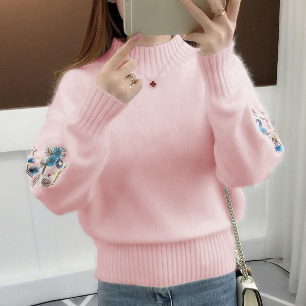 🔥Cashmere Knitted Floral Embroidery Thick Sweater-colinskeirs