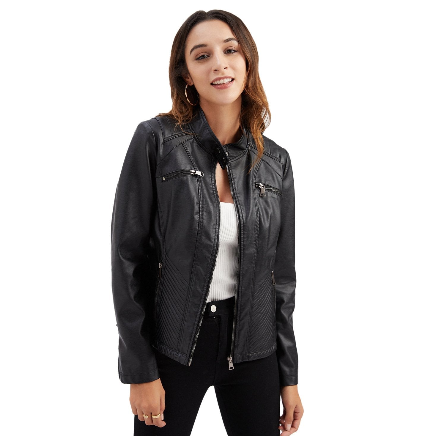 Lady Short Jacket Spring Jacket Motor Biker-colinskeirs