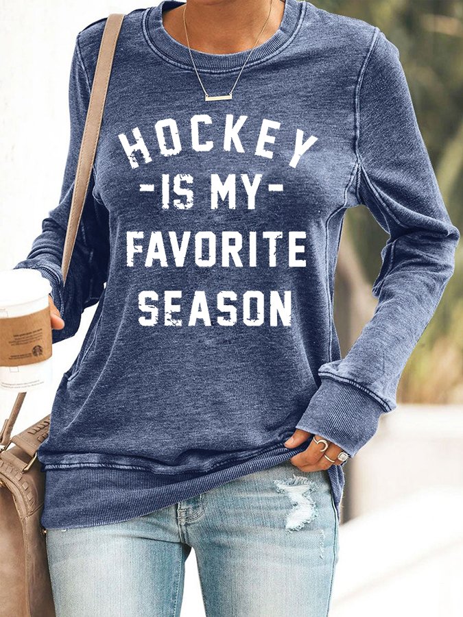 Hockey is My Favorite Season Prind Casual Sweatshirt-colinskeirs