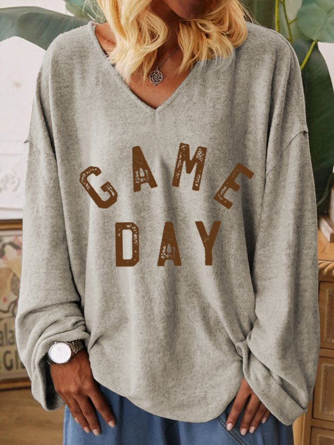 Women&#039;s Gameday Ball Lover Casual Long-Sleeve T-Shirt-colinskeirs