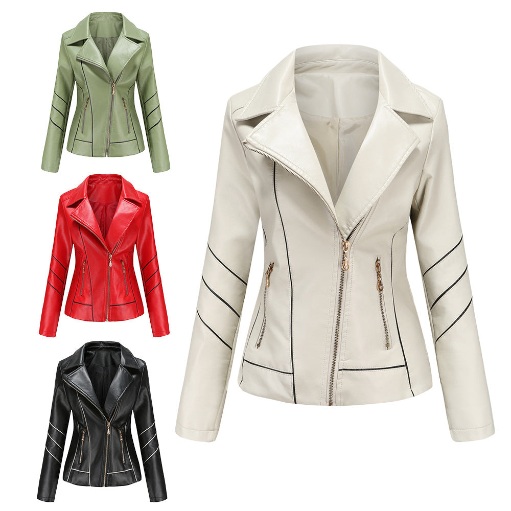 Motorcycle Thin PU Short Jacket-colinskeirs