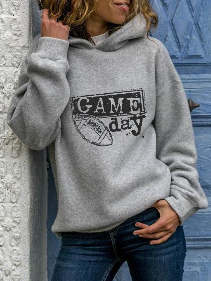 Women&#039;s Casual GAME DAY Printed Hoodie-colinskeirs