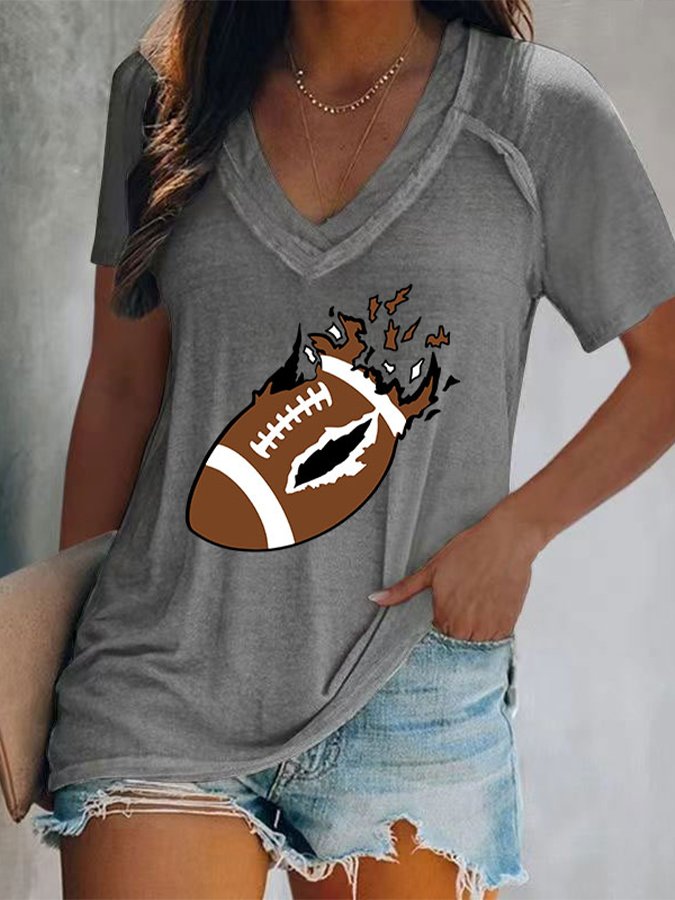 Women&#039;s Casual &quot;VoteRugby Missile&quot; Printed T-shirt-colinskeirs