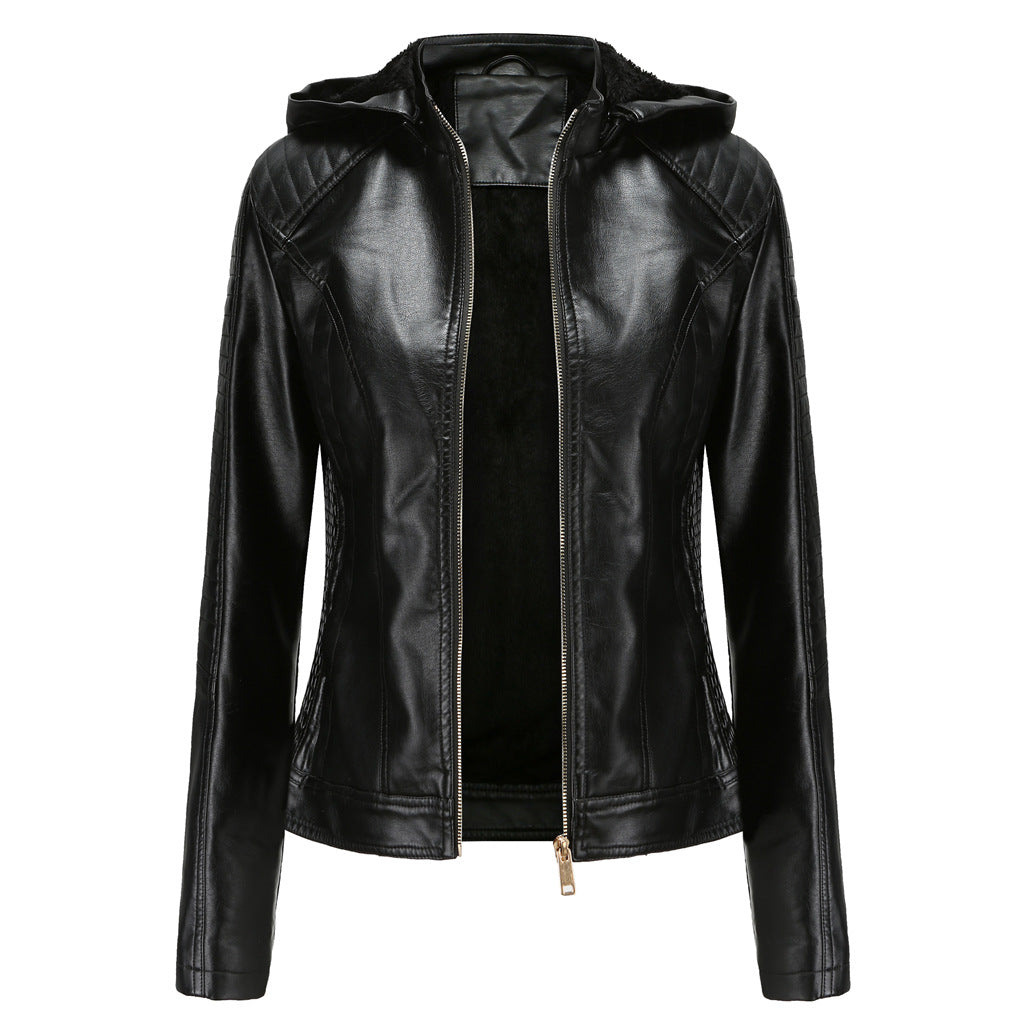 Hooded Autumn PU Jacket-colinskeirs