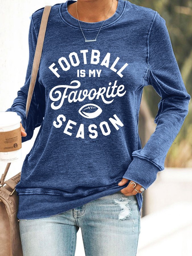 Football is My Favorite Season Prind Casual Sweatshirt-colinskeirs
