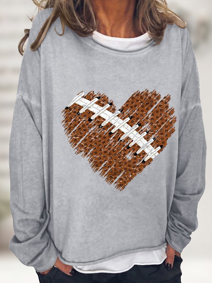 Women&#039;s Football Lover Casual Long-Sleeve T-Shirt-colinskeirs